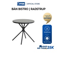Bàn bistro | JYSK Radstrup | thép/thủy tinh | đen | DK60xC70cm