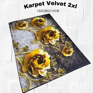 Permaidani Carpet Material Velvet /Anti Debu 3D saiz XXL sesuai untuk ruang tamu