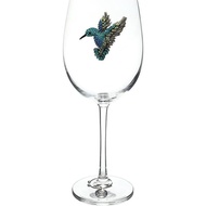 The s Jewels Hummingbird Jeweled Stemmed Wine Glass 21 Oz. Unique