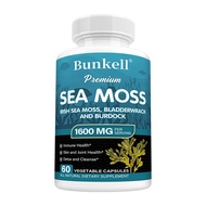 Bunkell Irish Sea Moss - Made with Organic Sea Moss Fucus and Burdock Root - Immunity and Energy Sup