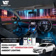 AMAZING Honda Civic FC 2016-2021 Car OEM VE Ambient Light Dynamic Rgb LED Light Atmosphere Light Acc