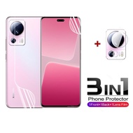 3in1 transparent Hydrogel Film For Xiaomi 13 Lite Ultra 13Pro 13Lite 5G 2023 Front Back Full Cover Protection Clear Camera Lens Soft Screen Protector Film