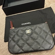 熱騰騰 超好用👍香奈兒Chanel 黑色小皮件 一字拉鍊 零錢包 荔枝片 經典款❤️