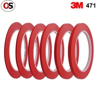OS 3M 471 Red Vinyl Fineline Masking Tape Pinstriping for Curves Automotive Paint Floor Tape