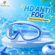 Kids Swimming Goggles Anti Fog HD PC Lens Soft Silicone Seal Adjustable Strap Wide View For Pool