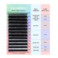 Premium Y-Shaped False Eyelashes NAGARAKU YY 0.07 / 0.05 4d Mixed 8-15