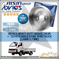 AISIN ADVICS Heavy Duty Toyota Hiace Dyna 1990 Truck LH80 LY100 Brake Drum ( REAR )