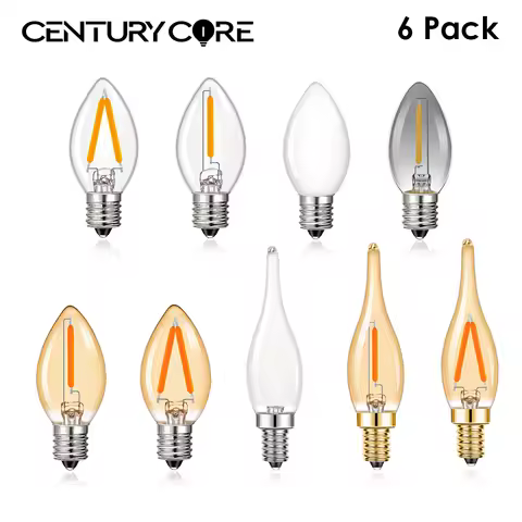 Candle Lamp C7 Led Bulb E14 220V C22 E12 110V Warm White 2W 1W Pendant Chandelier Indoor Outdoor Str