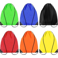 6PCS Drawstring Backpack - Drawstring Gym Beg Beg Kalis Air Beg Pukal String Beg Beg Sukan Cinch Str