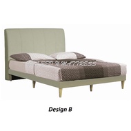 YHL Sophia B Divan Bed Frame With Wooden Leg (22 Colours) Available in 4 Sizes)