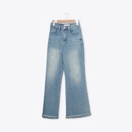 [CUMAR] Hem Whisker Denim Wide Pants Blue