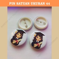 Custom Pin Size 44 || 44 mm single Pin printing || Custom single pin