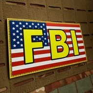 FBI PVC Soft Rubber Badge Tactical Vest Sticker Badge with Hook One Side