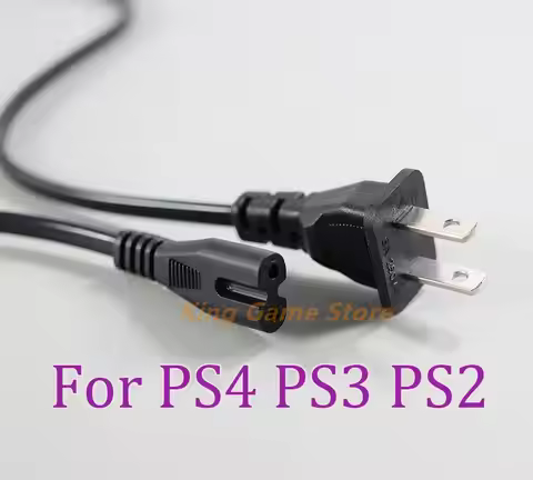 1pc/lot Replacement EU/US Power Cable For Sony PlayStation PS4 For PS3 For PS2 Game Controller 1M Po