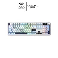 คีย์บอร์ดไร้สาย - AULA F108Pro - Display Gasket Mechanical Keyboard Full Size คีย์ไทย รับประกัน 2 ปี