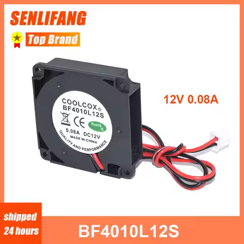 BF4010L12S 40*40*10MM 4010 4CM New Blower Turbo Cooling Fan DC12V 0.08A 2Lines 3D Printer Cooler For