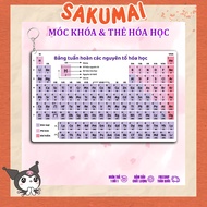 Chemical Hook, Chemistry Keychain Periodic Table of Chemical Elements in Many Colors Made of Acrylic