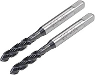 uxcell M5 x 0.8 Spiral Flute Thread Tap, Metric Machine Threading Tap HSS Nitriding Coated, Round Sh