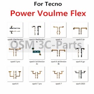 Power On Off Volume Side Button Flex Cable For Tecno Spark 4 5 6 7 Pro Lite Air Go KE5 KE5J KC8 KF6 