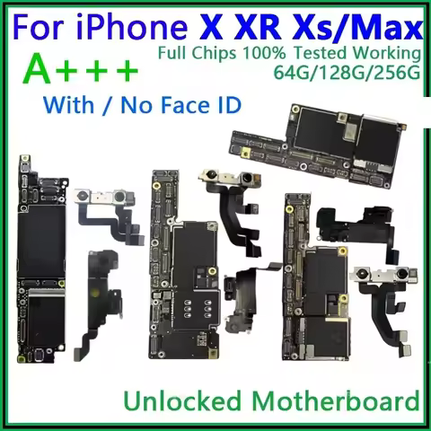 100% Working For iPhone XR X Xs Max Motherboard With/NO Face ID Unlocked Logic Board Free Clean iClo