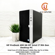HP PRODESK 400 G6 MT INTEL CORE I7-9700 16GB RAM 512GB SSD USED DESKTOP REFURBISHED PC