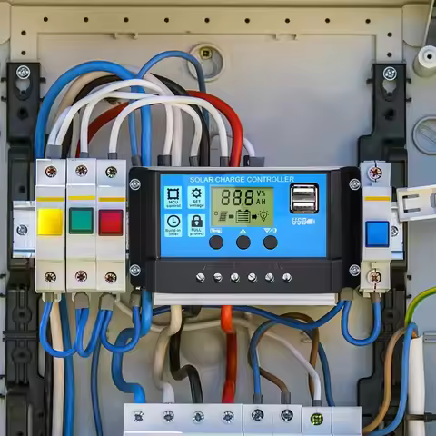 Solar Charge Controller PWM 30A LCD Display 12V 24V AUTO Dual USB Solar Charge And Discharge Control