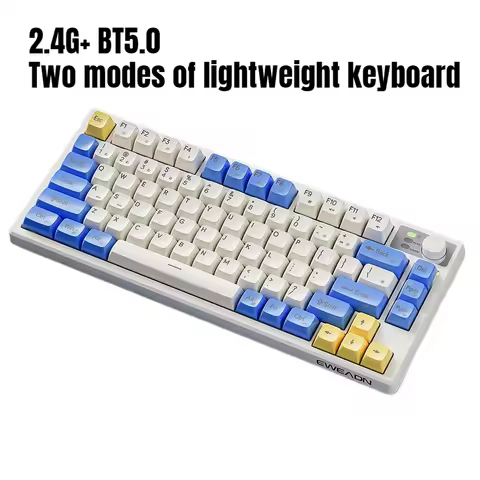 Wireless bluetooth 2.4g keyboard 75% teclado lady gamer key board cute teclados sem fio portable bac
