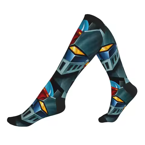 Harajuku Mazinger Z Socks Men Women Warm 3D Printing UFO Robot Goldrake Football Sports Sports Compr