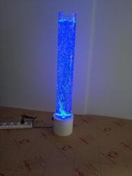 可用 七彩LED風水氣泡裝飾圓柱形魚缸水柱燈