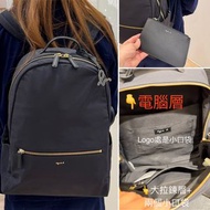 全新 Agnes b 黑色 大款 b 掛飾 A4 後背包 輕防水 輕量 尼龍 女用 正品 小b 牛皮 拉鍊 零錢包