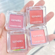 Lameila powder blusher 4 tone 3591 sweet pink powder blusher with brush