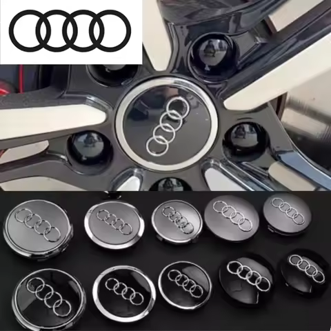 4PCS automobile tire center hub cover four-ring logo is suitable for Audi 68/69mm tire center modifi
