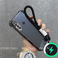 Suitable for Realme 5 5i 5s C3 6i phone case four corner anti drop transparent soft shell hand rope 