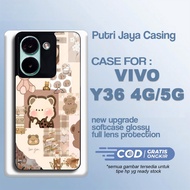 Latest Vivo Y36 4G 5G Case Bear Casing Y36 4G 5G Hardcase Softcase Glossy