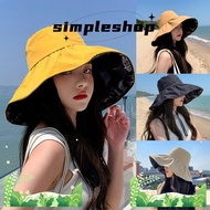 SIMPLE Bucket Hat Outdoor Sunscreen Panama Hat Anti-UV Portable Sun Hat