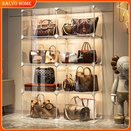 Salvo Transparent Storage Box Stackable Bag Cabinet Bag Case Storage Box Toy Display Cabinet