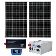 【藍天百貨】太陽能24V轉110V鋰鐵電池2000W發電系統 太陽能控制器 蓄電 DIY 緊急備電