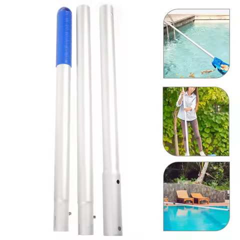Adjustable Telescopic Aluminum Pool Pole Wear Resistant Extension Pole For All Kinds Swimming Pool C