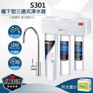 【全省免費安裝】3M S301 櫥下型三道式淨水系統 淨水器 (S004+PP+軟水系統 含濾心)