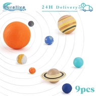 9pcs Solar System Ball Toy Elastic Ball Solar System Planet