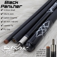 270324 Black Panther Carbon Graphite Pool Cue | 12.8 Mm Billiard Stick