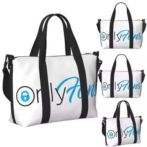 Custom Onlyfans Logo Beach Travel Bag Large Capacity Tote Bags for Gym Sport Women Shopping Duffle S