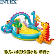 INTEX57135Dinosaur Figure-8 Inflatable Swimming Pool Water Play Pool Baby Sand Pool Ocean Ball Pool