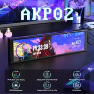 A.JAZZ AKP02 9.2 Inch Mini Computer Monitor, Displays Computer Temperature, CPU, GPU, RAM Data, Adju
