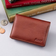 真皮名片夾 / 透明窗信用卡夾 / 義大利植鞣皮革 / 商務人士