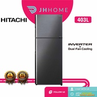 Hitachi Inverter 2 Door Glass Refrigerator (403L) R-VX460PM9 BBK