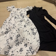 Lovito Long Dress Floral Pattern White