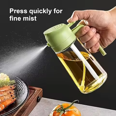 Glass Automatic Opening and Closing Spray Oil Pot Bottle Spray Pour Dual-Use Household Air Fryer Aer