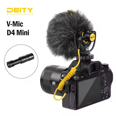 Deity V-Mic D4 Mini Microphone Head Mic TRS 3.5MM for Vlog Video Studio DSLR Camera smartphone iPhon