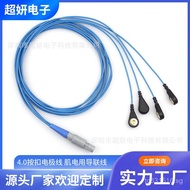 Health Care Use a Physiotherapy Device Shielding Cable 4.0 Pulse Electrode Cable Snap Single Conduct